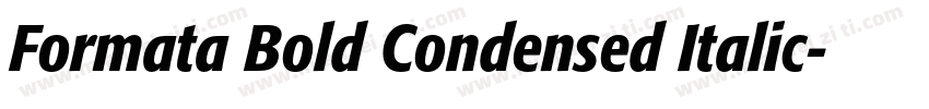 Formata Bold Condensed Italic字体转换